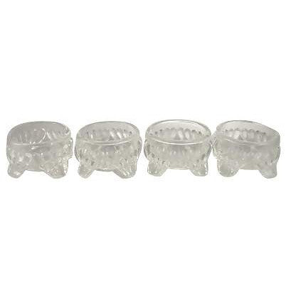 Set of 4 Salt Cellar Caprice Pattern (Cambridge Glass Caprice Pattern) Copper Mountain Hardware