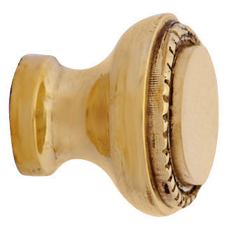 1 Inch Solid Brass Round Knob (Polished Brass Finish) COPPER MOUNTAIN HARDWARE