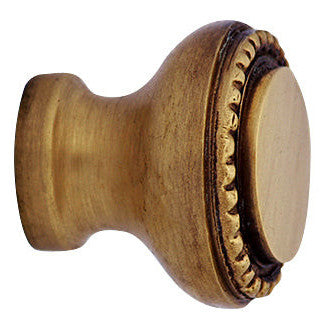 1 Inch Solid Brass Round Knob (Antique Brass Finish) COPPER MOUNTAIN HARDWARE