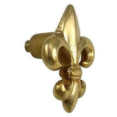 1 5/8 Inch Fleur de Lis Knob (Polished Brass Finish) COPPER MOUNTAIN HARDWARE