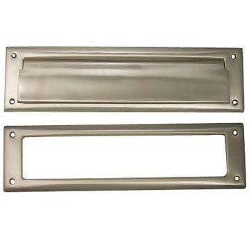 Traditional Magazine Size Front Door Mail Slot (Satin Nickel) COPPER MOUNTAIN HARDWARE