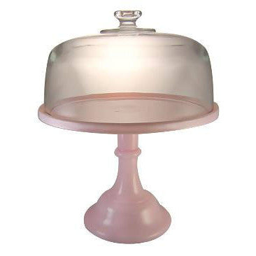 Set of Three Tiered Cake Plates (Crown Tuscan Pink Glass) Copper Mountain Hardware