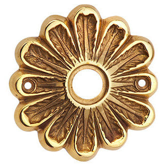 Solid Brass Flower Style Rosette (Polished Brass Finish) Copper Mountain Hardware