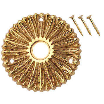 Solid Brass Provincial Style Rosette (Polished Brass Finish) Copper Mountain Hardware