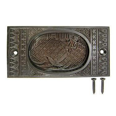 Broken Leaf Solid Brass Flush Pull (Oil Rubbed Bronze Finish) Copper Mountain Hardware