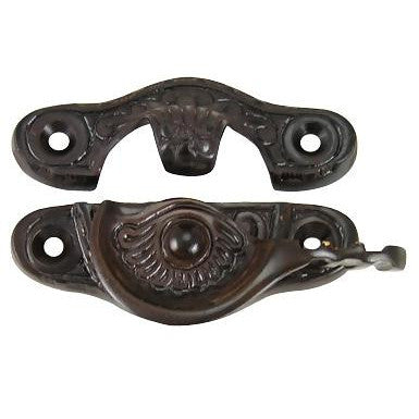 Floral Victorian Solid Brass Sash Window Lock (Several Finishes Available)