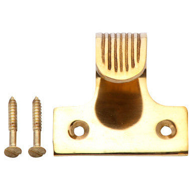 Solid Brass Grooved Sash Lift (Polished Brass Finish) Copper Mountain Hardware