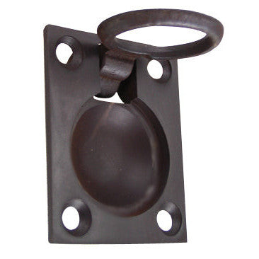 1 3/4 Inch Solid Brass Traditional Flush Ring Pull (Oil Rubbed Bronze Finish) DELTANA