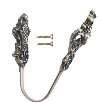 Solid Brass Curtain Tie Back - Baroque Style (Antique Brass Finish) Copper Mountain Hardware