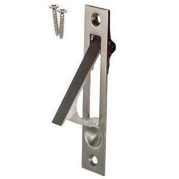 3 3/8 Inch Tall Solid Brass Edge Pull (Satin Nickel Finish) DELTANA