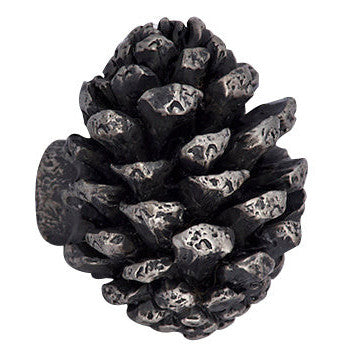 1 1/4 Inch Solid Pewter Pine Cone Knob (Satin Pewter Finish) COPPER MOUNTAIN HARDWARE