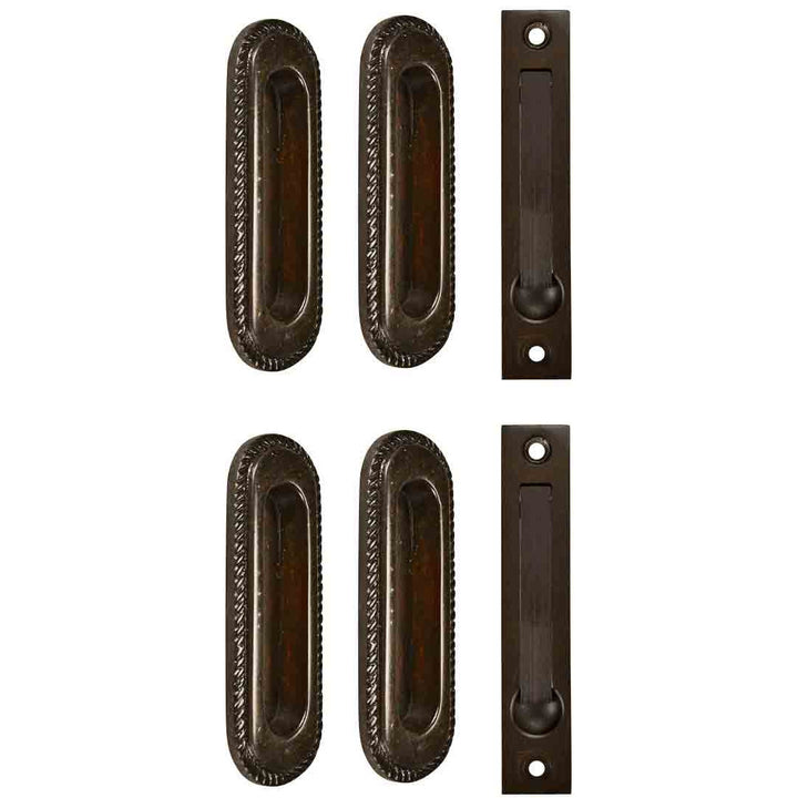 Georgian Double Pocket Passage Style Door Set (Oil Rubbed Bronze Finish) COPPER MOUNTAIN HARDWARE