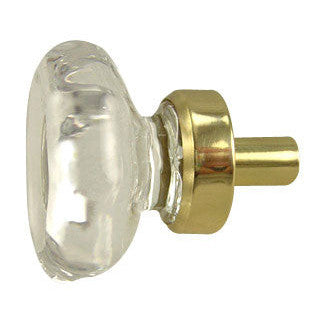 1 Inch Crystal Octagon Old Town Cabinet Knob (Polished Brass Base) COPPER MOUNTAIN HARDWARE