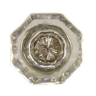 1 Inch Crystal Octagon Old Town Cabinet Knob (Brushed Nickel Base) COPPER MOUNTAIN HARDWARE