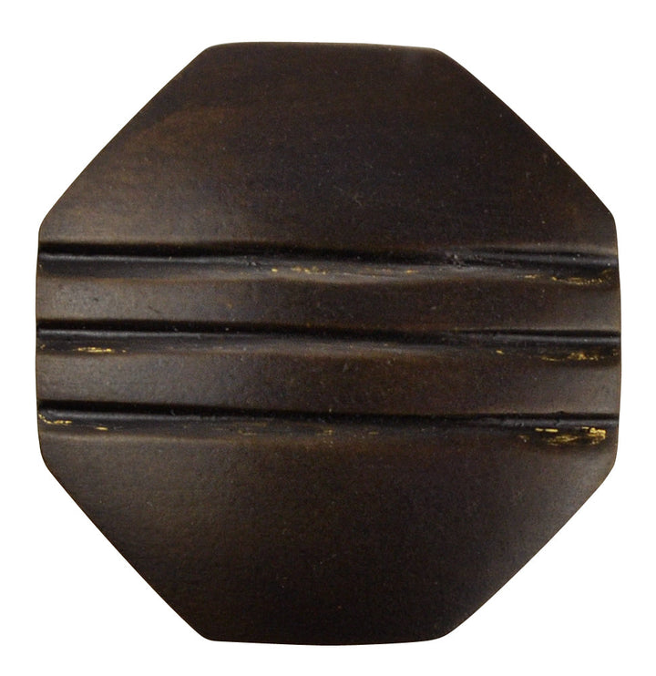 COPPER MOUNTAIN HARDWARE Black Striped Aged 1" Pure Brass Art Deco Cabinet & Furniture Knob