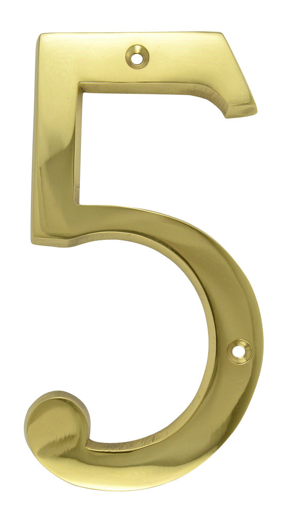 6 Inch Tall House Number 5 COPPER MOUNTAIN HARDWARE