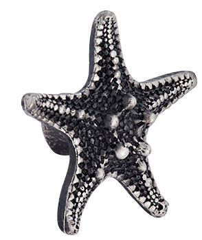 1 3/4 Inch  Ocean Seaside Nautical Solid Pewter Decorative Starfish Knob (Satin Pewter Finish) COPPER MOUNTAIN HARDWARE