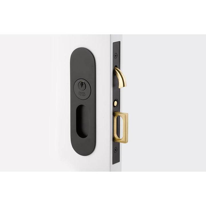 Emtek Narrow Oval Brass Mortise Pocket Door (Several Finishes Available) EMTEK