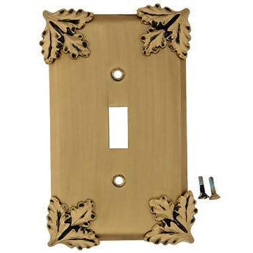 Oak Leaf Wall Plate (Antique Brass Gold Finish) ANNE AT HOME