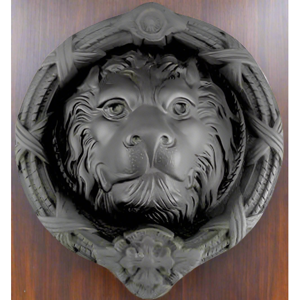 8 3/4 Inch Ribbon & Reed MGM Lion Lost Wax Cast Door Knocker (Oil Rubbed Bronze Finish) COPPER MOUNTAIN HARDWARE