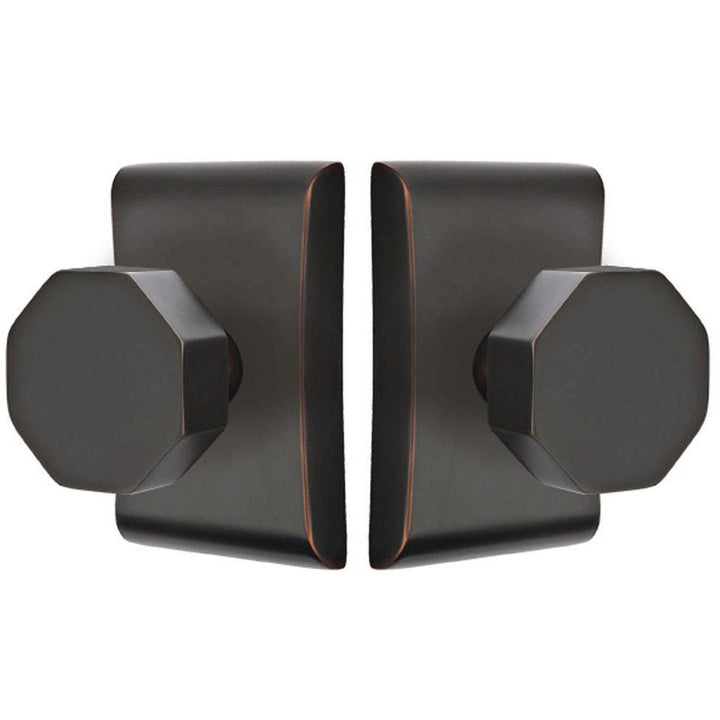 Emtek Solid Brass Octagon Door Knob Set With Neos Rosette (Several Finish Options) EMTEK