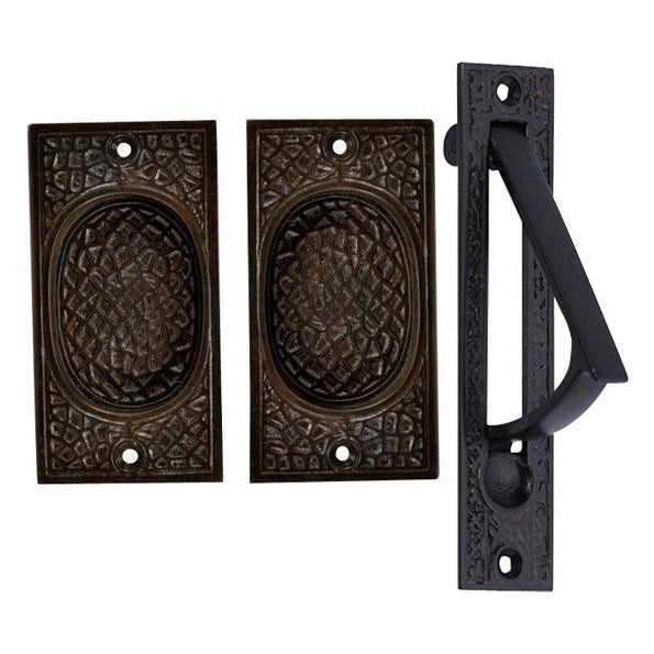 Craftsman Pattern Single Pocket Passage Style Door Set (Oil Rubbed Bronze Finish) COPPER MOUNTAIN HARDWARE