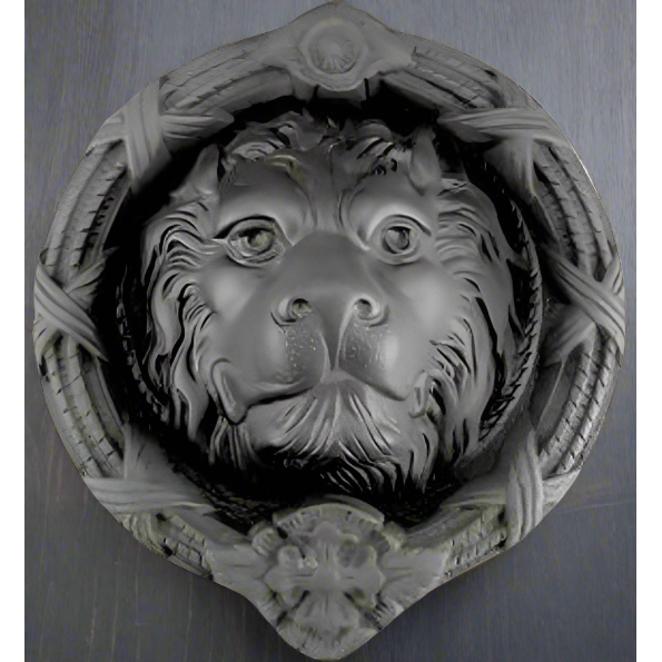 8 3/4 Inch Ribbon & Reed MGM Lion Lost Wax Cast Door Knocker (Oil Rubbed Bronze Finish) COPPER MOUNTAIN HARDWARE