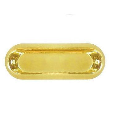 Oval Stamped Brass Flush Pull (Polished Brass Finish) DELTANA