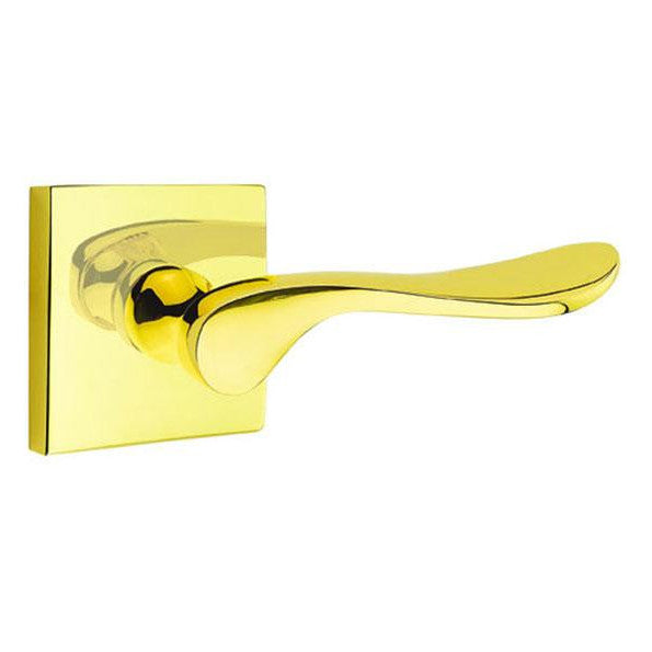 Emtek Solid Brass Luzern Lever With Square Rosette (Several Finish Options) EMTEK