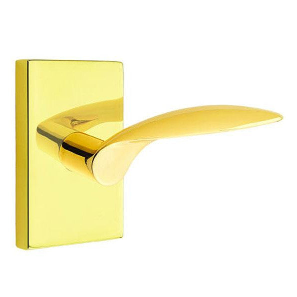 Emtek Solid Brass Mercury Lever With Modern Rectangular Rosette (Several Finish Options) EMTEK