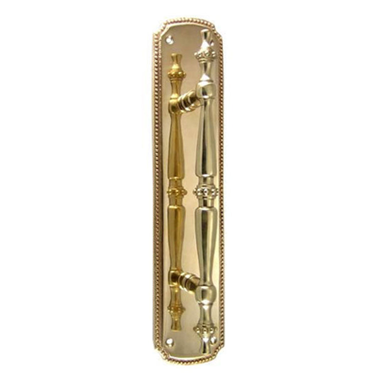 11 1/2 Inch Solid Brass Beaded Door Pull (Several Finishes Available) COPPER MOUNTAIN HARDWARE
