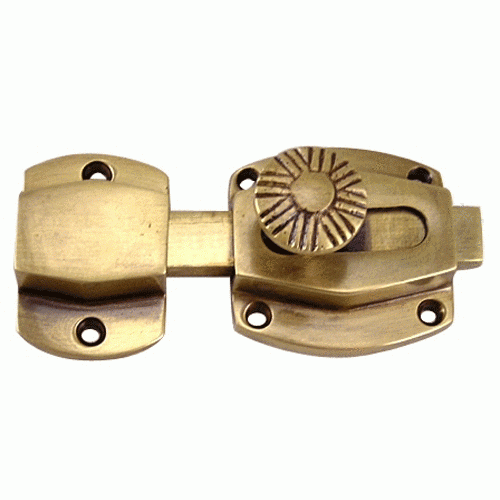 1 1/2 Inch Plain Cabinet Latch (Antique Brass Finish) COPPER MOUNTAIN HARDWARE