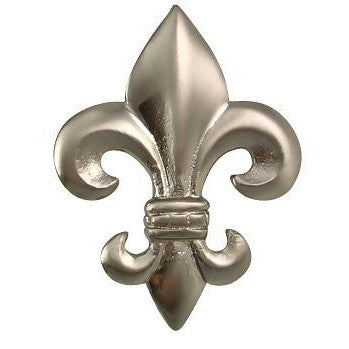 2 5/8 Inch Fleur de Lis Knob (Brushed Nickel Finish) COPPER MOUNTAIN HARDWARE