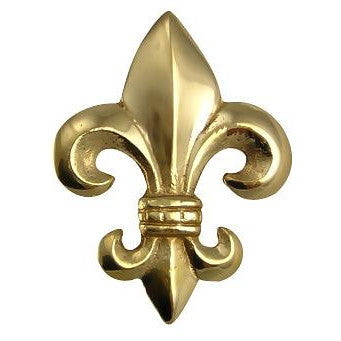 2 5/8 Inch Fleur de Lis Knob (Polished Brass Finish) COPPER MOUNTAIN HARDWARE