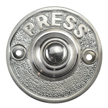 Classic American PRESS Doorbell Push Button (Brushed Nickel Finish) COPPER MOUNTAIN HARDWARE