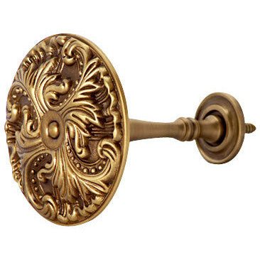 Solid Brass Baroque Curtain Tie Back (Antique Brass Finish) Copper Mountain Hardware