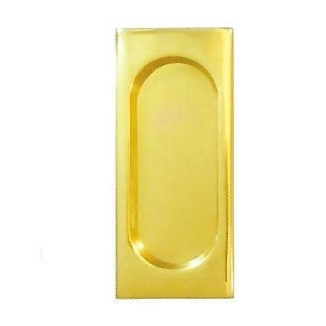 Rectangular Solid Brass Pocket Door Pull DELTANA