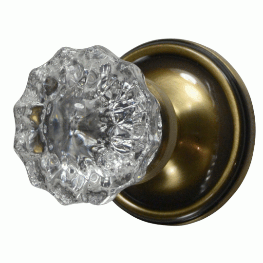 Traditional Crystal Knob Wall Mount Robe Hook (Several Finish Options) Copper Mountain Hardware