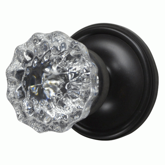 Traditional Crystal Knob Wall Mount Robe Hook (Several Finish Options) Copper Mountain Hardware