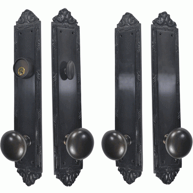 Ribbon & Reed Oval Deadbolt Entryway Set (Oil Rubbed Bronze Finish) COPPER MOUNTAIN HARDWARE