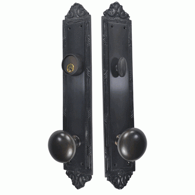 Ribbon & Reed Oval Deadbolt Entryway Set (Oil Rubbed Bronze Finish) COPPER MOUNTAIN HARDWARE