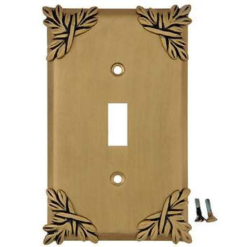 Ribbon & Reed Sonnet Leaf Wall Plate (Antique Brass Gold Finish) ANNE AT HOME