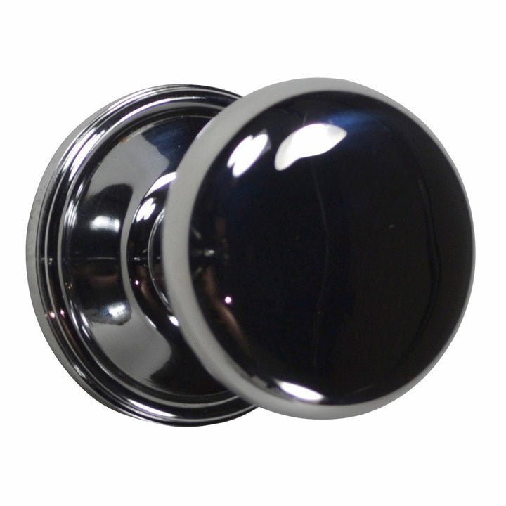 Traditional Rosette Door Set with Round Brass Door Knobs (Several Finishes Available)