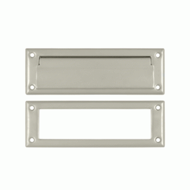 8 7/8 Inch Brass Mail & Letter Flap Slot (Satin Nickel Finish) DELTANA