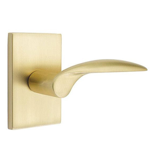 Emtek Solid Brass Mercury Lever With Modern Rectangular Rosette (Several Finish Options) EMTEK