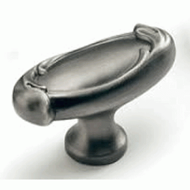 1 7/8 Inch French Farm Oval Knob (Antique Nickel Finish) SCHAUB