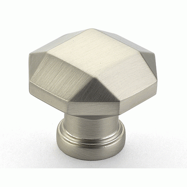 1 1/4 Inch Faceted Menlo Park Knob (Polished Nickel Finish) SCHAUB