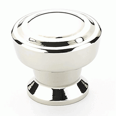 1 1/4 Inch Menlo Park Classic Round Knob (Polished Nickel Finish) SCHAUB