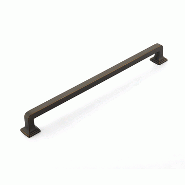 16 1/8 Inch (15 Inch c-c) Menlo Park Appliance Pull (Ancient Bronze Finish) SCHAUB