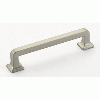 4 3/4 Inch (4 Inch c-c) Menlo Park Pull (Satin Nickel Finish) SCHAUB